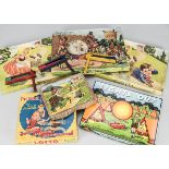Three boy scout Glevum Games Lights Out, shooting games, in original boxes; three Picture Lotto