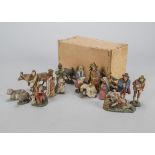 An Italian composition nativity set 1930s, comprising Joseph —4in. (10 cm) high, Mary, baby Jesus,
