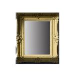 A 19th Century rectangular mirror, in swept gilt frame with scroll and shell decoration, 68cm x