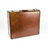 A vintage 1950's brown samsonite suitcase, by Shwayder Bros, 46cm x 54cm