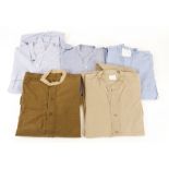 A selection of gentleman's designer shirts, Gabicci, Louis Feraud, Clydella, Van Heusen, two blue