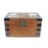 A pine cased furniture upholsterers and furniture tool box, height 20cm, together with a small chest