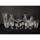Cut Crystal Drinking Vessels and Other Table Ware, various pieces including, examples by