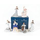 Six boxed Royal Doulton figures, to include HN3706 Edwardian String Quartet Violinist, HN3705 Second