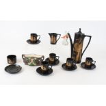 A Portmeirion Phoenix pattern coffee service, together with an Eichwald continental planter in the