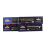 Bachmann 00 Gauge BR Mk1 maroon Coaches, 051C, 051D (2), 051E, 151A, 151B, 026C, 251,271 and 325B,