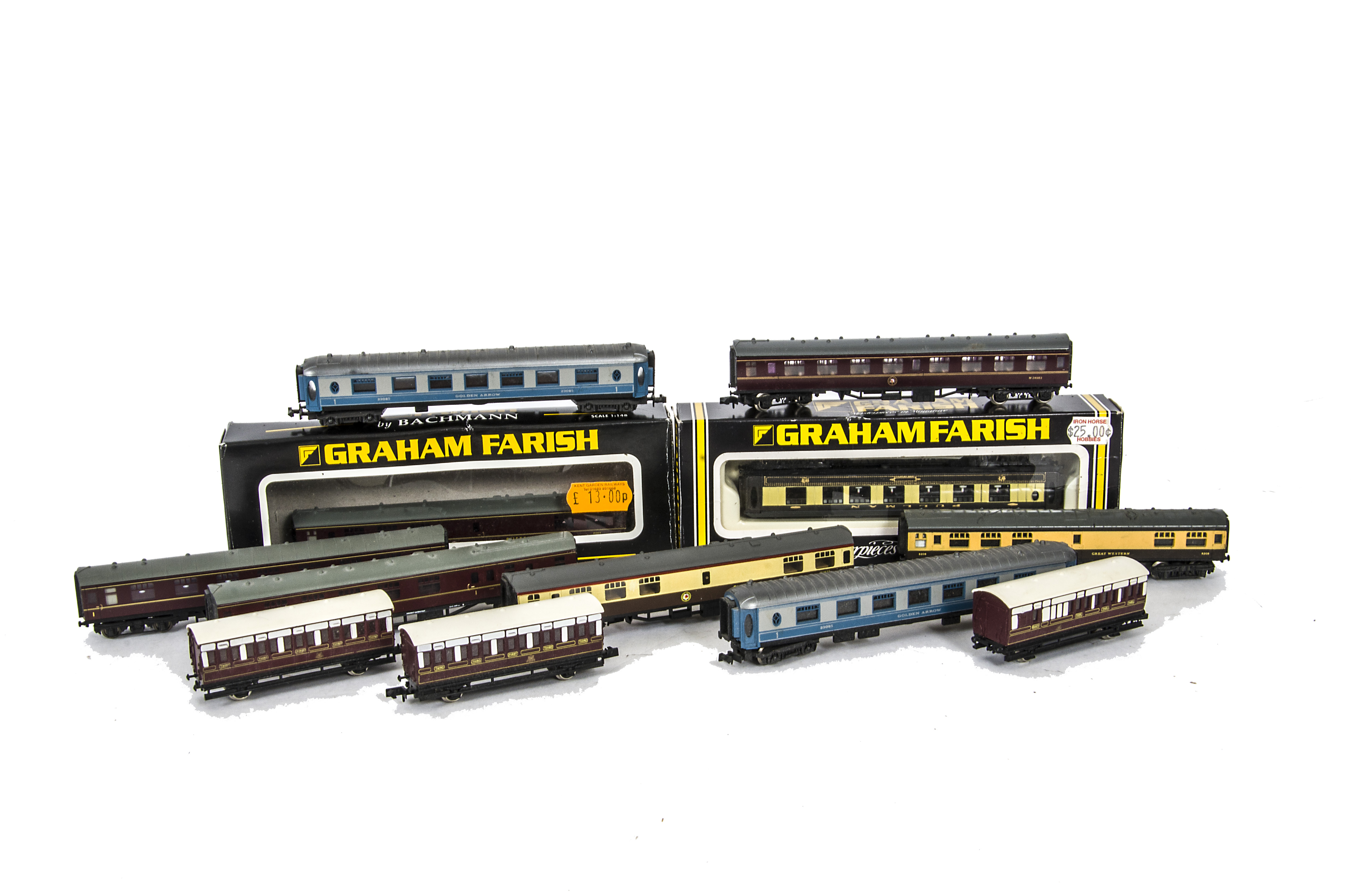 Graham Farish and Lima N Gauge British Outline Coaches, mostly unboxed including various regions and