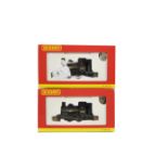 A pair of Hornby 00 Gauge BR black Class 0F Pug 0-4-0ST Tank Locomotives, R2453 weathered 51218