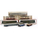 Fleischmann and Jouef Coaches, a boxed collection comprising Fleischmann passenger coaches of the DB