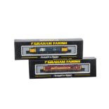 Graham Farish by Bachmann N Gauge Diesel Locomotives, two Class 37 locomotives in plastic cases with