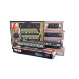 Lima 00 Gauge BR blue Diesels and blue/grey Coaches including Golden Series Set, Golden set