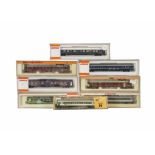 Arnold N Gauge SBB Coaches, 3649 Schalwagen, 3723 Velo, 0374 maroon Restaurant with pantograph (