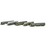 Graham Farish and Hornby Minitrix Diesel Locomotives, an unboxed group all in BR green,