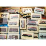 Peco N Gauge Freight Stock, various models including, Railfreight vans (16) all in plastic cases (