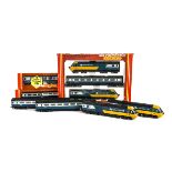 Hornby 00 Gauge early HST Sets boxed and unboxed, R332 High Speed Train Pack, comprising blue and