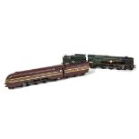 Hornby 00 Gauge unboxed Locomotives and Tenders, China, BR green rebuilt Merchant Navy Class