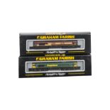 Graham Farish by Bachmann N Gauge Diesel Locomotives, two Class 66 locomotives in plastic cases with