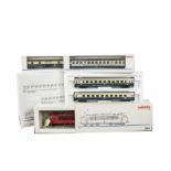 Boxed Märklin HO Gauge 3-rail/stud contact 3358 Electric Locomotive and Coaching Stock, the loco