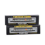 Graham Farish by Bachmann N Gauge Diesel Locomotives, two Class 47 locomotives in plastic cases with