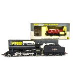 Wrenn 00 Gauge Locomotives wagon and empty box, W2224 BR black Class 8F 2-8-0 Locomotive and