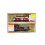 Arnold N Gauge SBB Electric Locomotives, 2401 EBT red/white E-Lok Re 436 111-9 and 2473 BLS brown Re