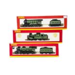Hornby 00 Gauge GNR and LNER Locomotives, R2214A GNR green 0-6-2T 1763, R2156A LNER green Class
