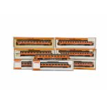 Arnold N Gauge SBB CFF FFS orange Express Passenger Coaches, 3733 (3), 3772 (3, one unboxed),