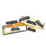 Graham Farish and Hornby Minitrix N Gauge Steam Locomotives, a collection of six comprising Minitrix