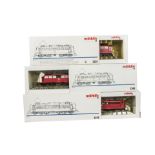 Three Boxed Märklin HO Gauge 3-rail/stud contact Electric Locomotives, all for analogue operation,