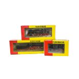 Boxed Fleischmann HO Gauge 3-rail/stud contact DB Steam Locomotives, all fitted for the Märklin 3-