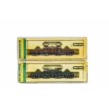 Minitrix N Gauge SBB CFF Crocodile Electric Locomotives, 2926 in green 13305 and 2956 in brown