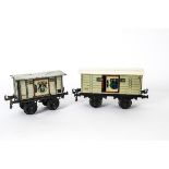 Five Early Gauge I Four-wheeled Rolling Stock by Various Makers, comprising Märklin 1st Class