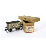 A Boxed Bassett-Lowke O Gauge Private Owner Open Wagon, ref no 13413-35, in light grey with '