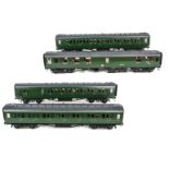 Four Gauge I Finescale BR (SR) Mark 1 Corridor Coaches by Various Makers, all in Southern Region