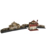 Smaller O Gauge Stations by Bing (BW) and Hafner (USA), two similar Bing wayside stations for