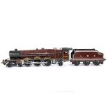 A Hornby O Gauge 3-rail 'Princess Elizabeth' Locomotive and Tender, the loco and tender in mostly-