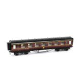 A Boxed Exley for Bassett-Lowke O Gauge LMS 1st Class Centre Corridor Coach, of type K6, in LMS