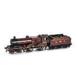 A Repainted/Modified Bassett-Lowke O Gauge 3-rail LMS '3P' Locomotive and Tender, for 12v DC