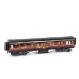 An Exley O Gauge LMS 1st/3rd Class Sleeping Car, of type K6, in LMS maroon as no 714, F-G, several