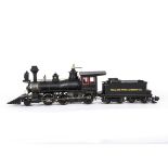 A Bachmann Spectrum Series G Scale 2-6-0 'Mogul' Locomotive and Tender, ref 81496, in Yellow Pine