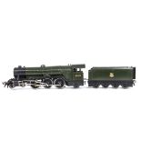 An Unboxed Bassett-Lowke O Gauge 3-rail DC 'Flying Scotsman' Locomotive and Tender, in