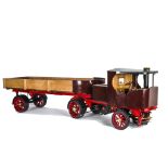 A 2" Scale Live Steam Clayton Articulated Steam Wagon, to the Model Engineer design published in the