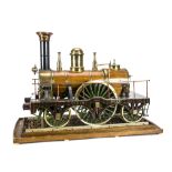 An Early Static Model Approx 6¾" Gauge of GWR Broad Gauge 2-2-2 'North Star' Locomotive of 1837