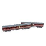 Two Gauge I Finescale BR(LMR) Passenger Brake (BG) Vans, both in LMR crimson, as nos M81537 and