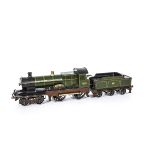 An Early Bing for Bassett-Lowke Gauge I Clockwork GWR 4-4-0 'Sydney' Locomotive and Tender,