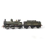 A Finescale O Gauge GWR Dean Goods Class 0-6-0 Locomotive and Tender, from an unidentified brass kit