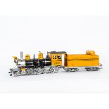 An Accucraft Trains G Scale 2-8-0 Locomotive and Tender, limited edition no 076/100, solidly built