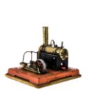 A Mamod SE3 Spirit-fired Twin-cylinder Stationary Engine, with brass boiler, regulator, twin