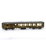 A Gauge I Finescale Pullman Car 'No 77' (1e) by Golden Age Models, Made in Korea by F M Models,