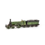 A Finescale O Gauge Stirling GNR 'Single' 4-2-2 Locomotive and Tender, a finely-proportioned model